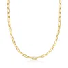 Canaria Fine Jewelry Canaria 10kt Yellow Gold Paper Clip Link Necklace In Multi