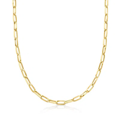 Canaria Fine Jewelry Canaria 10kt Yellow Gold Paper Clip Link Necklace In Multi