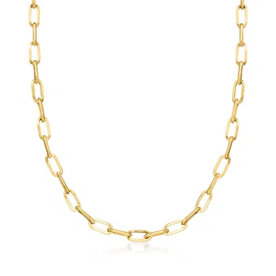 Canaria Fine Jewelry Canaria 10kt Yellow Gold Paper Clip Link Necklace In Multi