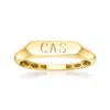 Canaria Fine Jewelry Canaria 10kt Yellow Gold Plain Bar Ring In Yellow