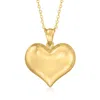 CANARIA FINE JEWELRY CANARIA 10KT YELLOW GOLD PUFFED HEART PENDANT NECKLACE