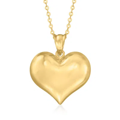 Canaria Fine Jewelry Canaria 10kt Yellow Gold Puffed Heart Pendant Necklace