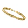 Canaria Fine Jewelry Canaria 10kt Yellow Gold Rosette-link Bracelet In Multi