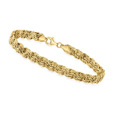 Canaria Fine Jewelry Canaria 10kt Yellow Gold Rosette-link Bracelet In Multi
