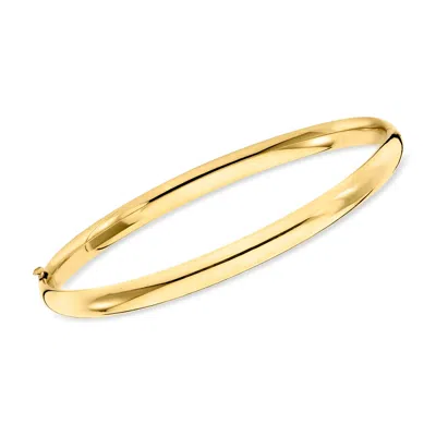 Canaria Fine Jewelry Canaria 10kt Yellow Gold Rounded Bangle Bracelet In Multi