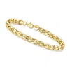 Canaria Fine Jewelry Canaria 10kt Yellow Gold Twisted Oval-link Bracelet In Multi