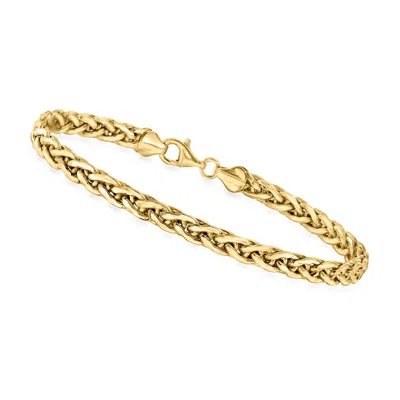 Canaria Fine Jewelry Canaria 10kt Yellow Gold Wheat-chain Bracelet In Multi