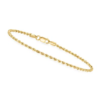Canaria Fine Jewelry Canaria 1.8mm 10kt Yellow Gold Rope-chain Bracelet In Multi