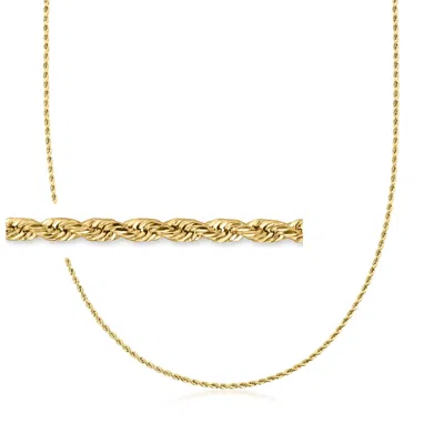 Canaria Fine Jewelry Canaria 1.8mm 10kt Yellow Gold Rope-chain Necklace In Multi
