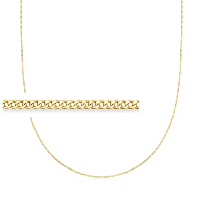 Canaria Fine Jewelry Canaria 1mm 10kt Yellow Gold Curb-link Necklace
