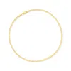 Canaria Fine Jewelry Canaria 2.2mm 10kt Yellow Gold Curb-link Anklet In Multi
