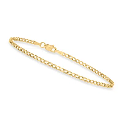 Canaria Fine Jewelry Canaria 2.3mm 10kt Yellow Gold Curb-link Bracelet In Multi