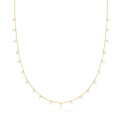 Canaria Fine Jewelry Canaria 2.5-3mm Cultured Pearl Station Necklace In 10kt Yellow Gold