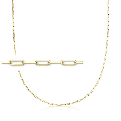 Canaria Fine Jewelry Canaria 2mm 10kt Yellow Gold Paper Clip Link Necklace