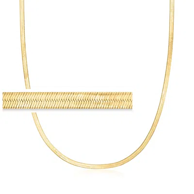 Canaria Fine Jewelry Canaria 3mm 10kt Yellow Gold Herringbone Necklace In Multi