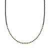 Canaria Fine Jewelry Canaria 3mm Onyx And 10kt Yellow Gold Bead Necklace In Multi