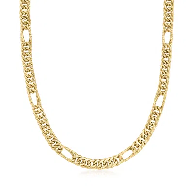 Canaria Fine Jewelry Canaria 6mm 10kt Yellow Gold Curb-link Station Necklace