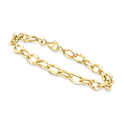 Canaria Fine Jewelry Canaria 6mm 10kt Yellow Gold Oval-link Bracelet In Multi
