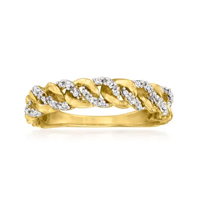Canaria Fine Jewelry Canaria Diamond Curb-link Ring In 10kt Yellow Gold
