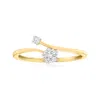 Canaria Fine Jewelry Canaria Diamond Flower Bypass Ring In 10kt Yellow Gold In Yellow