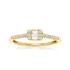 Canaria Fine Jewelry Canaria Diamond Rectangular Cluster Ring In 10kt Yellow Gold In Yellow