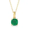 Canaria Fine Jewelry Canaria Emerald Pendant Necklace In 10kt Yellow Gold In Multi