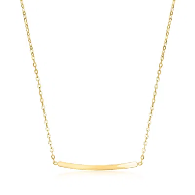 Canaria Fine Jewelry Canaria Italian 10kt Yellow Gold Bar Necklace In Multi