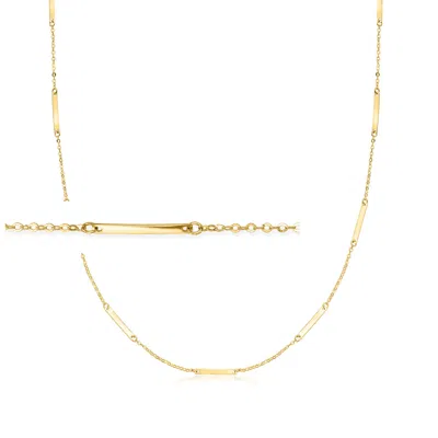 Canaria Fine Jewelry Canaria Italian 10kt Yellow Gold Bar Station Necklace In Multi