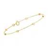 Canaria Fine Jewelry Canaria Italian 10kt Yellow Gold Bead Station Bracelet In Multi