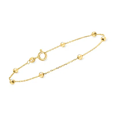 Canaria Fine Jewelry Canaria Italian 10kt Yellow Gold Bead Station Bracelet In Multi