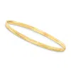 Canaria Fine Jewelry Canaria Italian 10kt Yellow Gold Brushed Bangle Bracelet In Multi