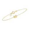 Canaria Fine Jewelry Canaria Italian 10kt Yellow Gold Butterfly Bracelet