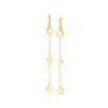 Canaria Fine Jewelry Canaria Italian 10kt Yellow Gold Circle-station Drop Earrings In Yellow