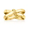 Canaria Fine Jewelry Canaria Italian 10kt Yellow Gold Crisscross Ring