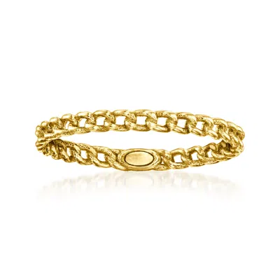Canaria Fine Jewelry Canaria Italian 10kt Yellow Gold Curb-link Ring