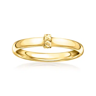 Canaria Fine Jewelry Canaria Italian 10kt Yellow Gold Diamond-cut Ring