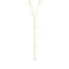Canaria Fine Jewelry Canaria Italian 10kt Yellow Gold Disc Station Y-necklace In Multi