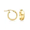 Canaria Fine Jewelry Canaria Italian 10kt Yellow Gold Domed Hoop Earrings In Yellow