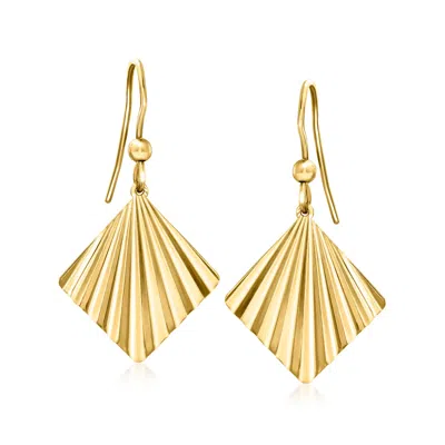 Canaria Fine Jewelry Canaria Italian 10kt Yellow Gold Fan Drop Earrings