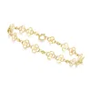Canaria Fine Jewelry Canaria Italian 10kt Yellow Gold Floral Ricami Bead Station Bracelet