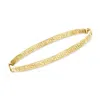 Canaria Fine Jewelry Canaria Italian 10kt Yellow Gold Greek Key Bangle Bracelet In Multi