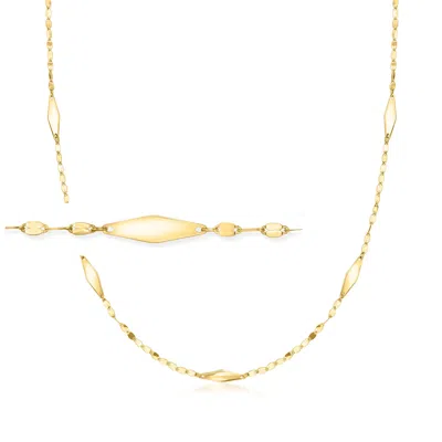 Canaria Fine Jewelry Canaria Italian 10kt Yellow Gold Kite Station Necklace In Multi