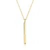 Canaria Fine Jewelry Canaria Italian 10kt Yellow Gold Linear Bar Necklace