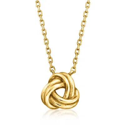 Canaria Fine Jewelry Canaria Italian 10kt Yellow Gold Love Knot Necklace In Multi