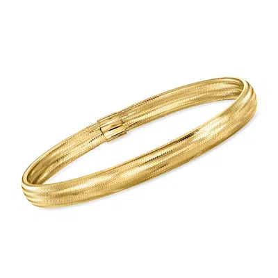 Canaria Fine Jewelry Canaria Italian 10kt Yellow Gold Mesh Stretch Bangle Bracelet