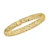 Canaria Fine Jewelry Canaria Italian 10kt Yellow Gold Mesh Stretch Bangle Bracelet In Gold