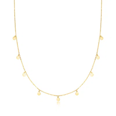 Canaria Fine Jewelry Canaria Italian 10kt Yellow Gold Mini Disc Station Necklace