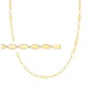 Canaria Fine Jewelry Canaria Italian 10kt Yellow Gold Oval-link Necklace In Multi