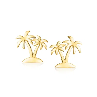 Canaria Fine Jewelry Canaria Italian 10kt Yellow Gold Palm Tree Earrings