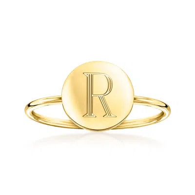 Canaria Fine Jewelry Canaria Italian 10kt Yellow Gold Plain Disc Ring